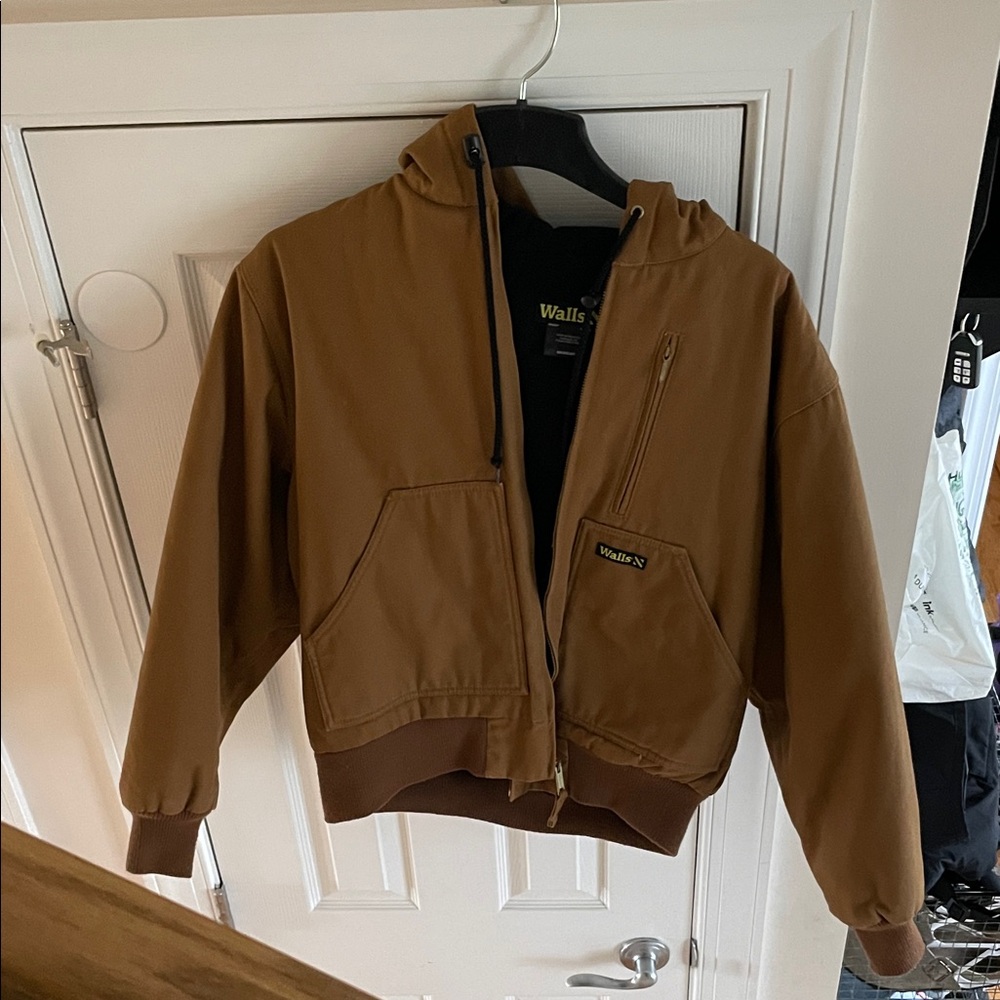 Walls Men's Tan Hooded Windbreaker
